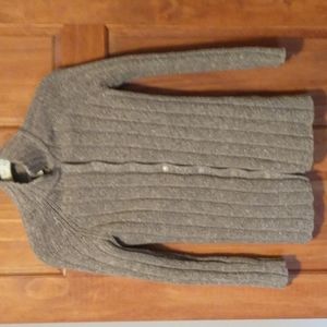 J.CREW Women's size SP wool blend cable knit button up sweater cardigan